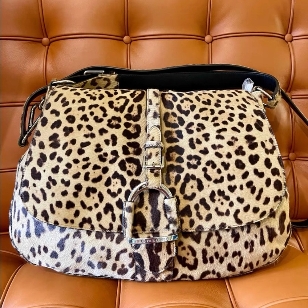 Ralph Lauren purple label leopard bag